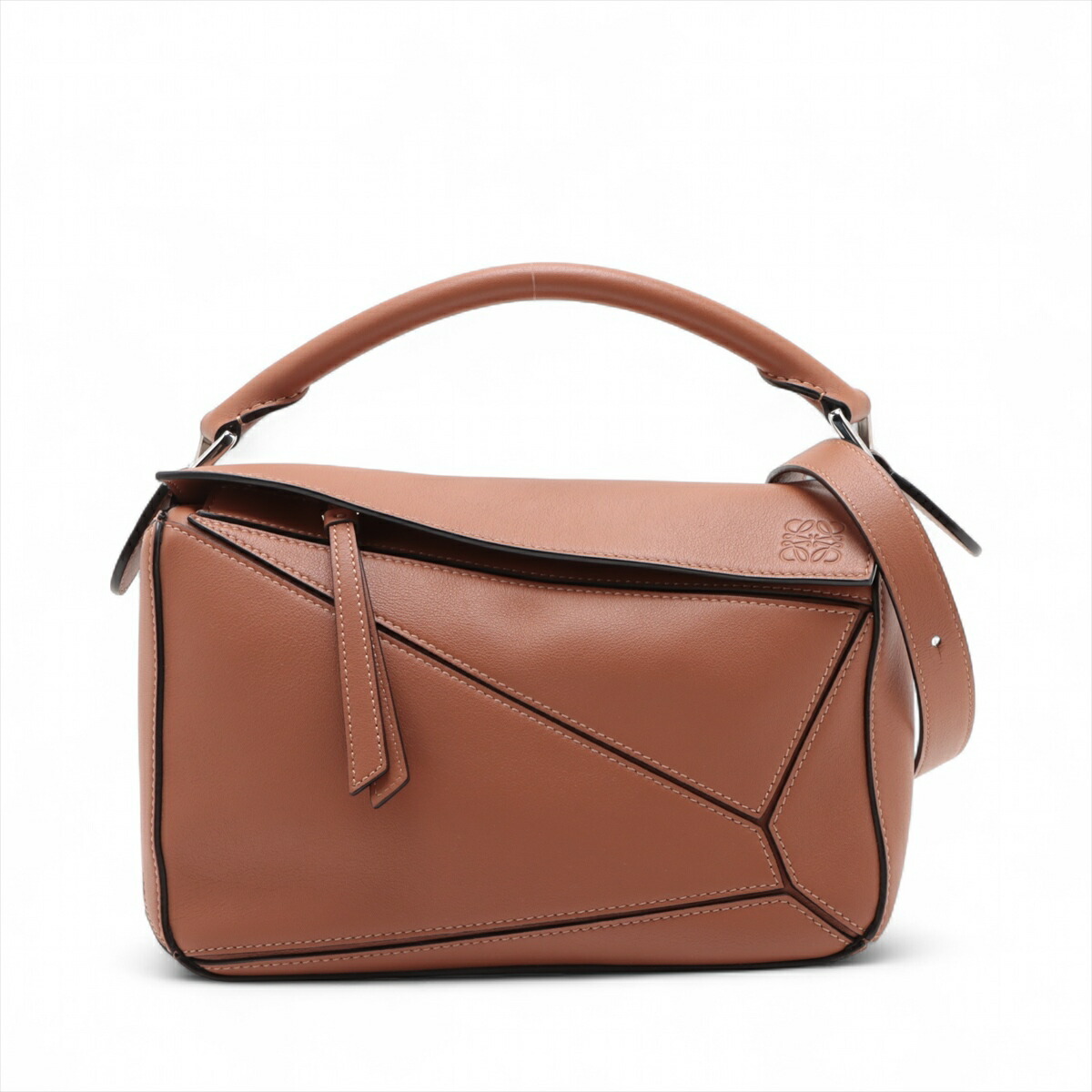 Loewe Puzzle Bag Leather Shoulder Brown